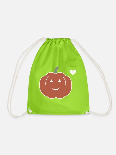 Halloween Kürbis Herren - Turnbeutel - Neongrün