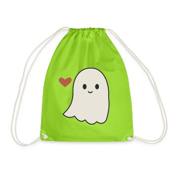 Halloween Geist Damen - Turnbeutel - Neongrün - Vorne