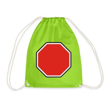verkehrsschild - für eigenen text - Sac de sport léger - vert néon - Devant