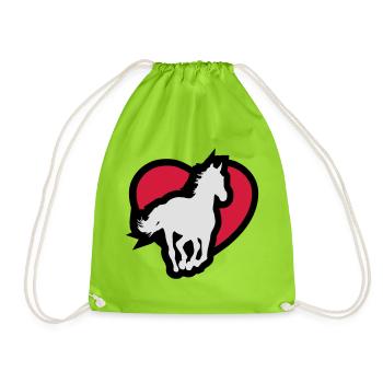 Cheval - Sac de sport léger - vert néon - Devant