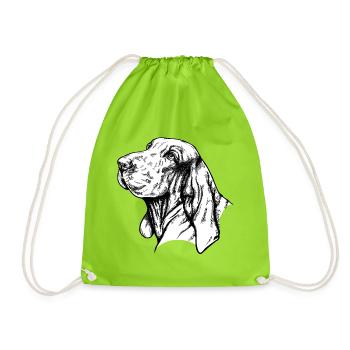 Bracco Italiano Portrait - Turnbeutel - Neongrün - Vorne