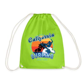 Kalifornisches Surfen in Malibu. - Turnbeutel - Neongrün - Vorne
