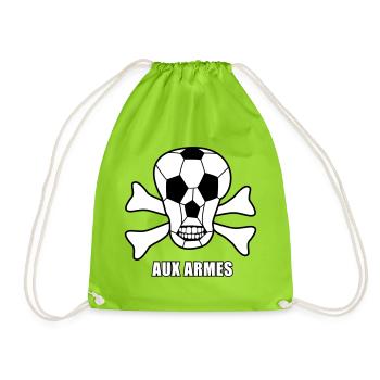 St Pauli Skull Ball - Turnbeutel - Neongrün - Vorne
