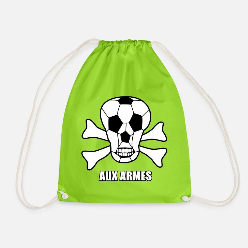 St Pauli Skull Ball - Turnbeutel - Neongrün