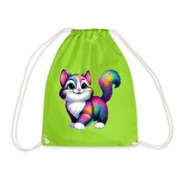 Chat - Sac de sport léger - vert néon - Devant