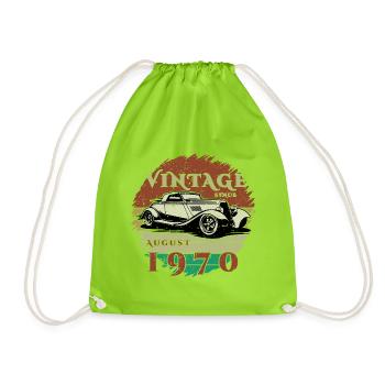 55ème Anniversaire - Classique - Millésime depuis 08/1970 - Sac de sport léger - vert néon - Devant