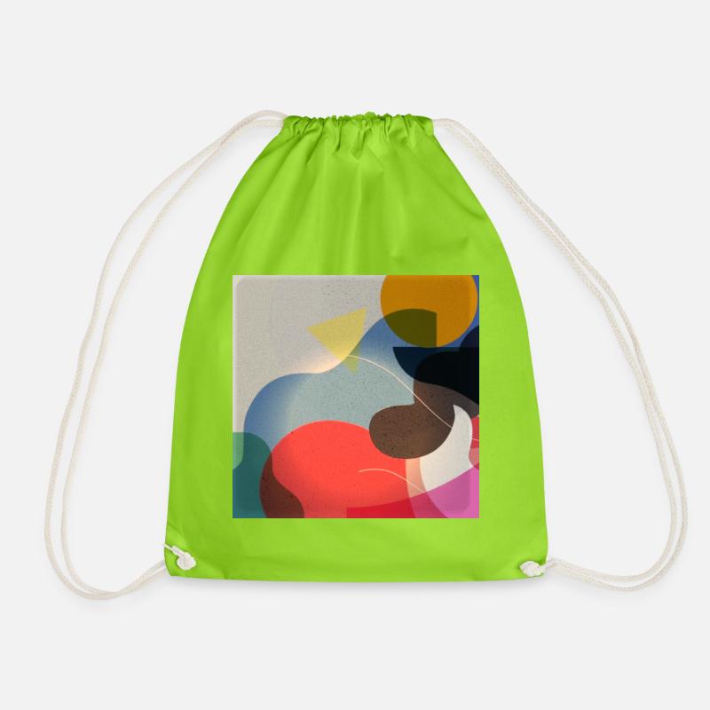 Composition de formes de couleurs abstraites - Sac de sport léger - vert néon