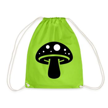 Icône de champignon - Sac de sport léger - vert néon - Devant