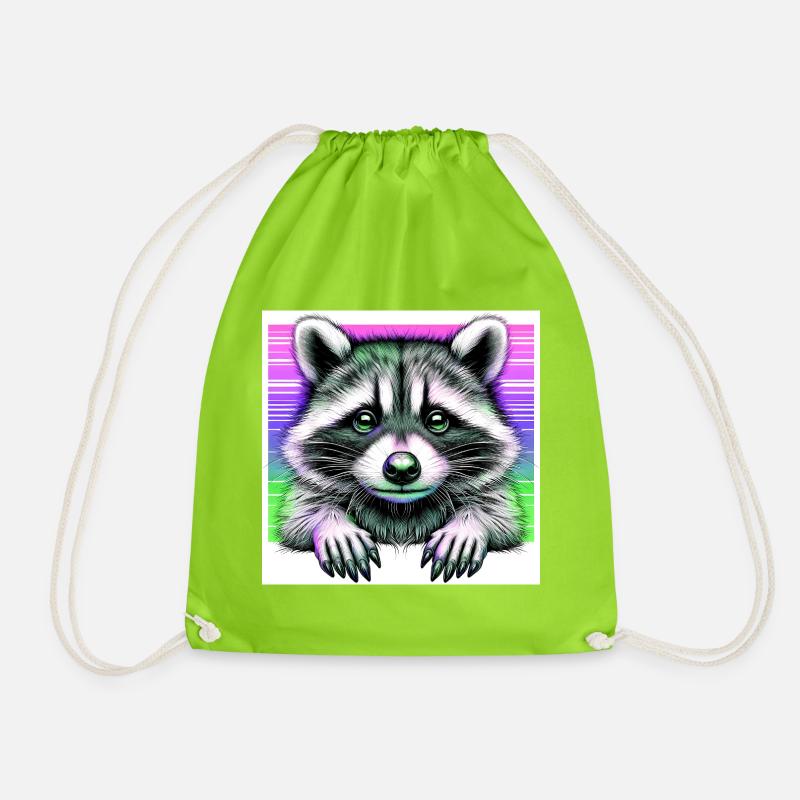 Raton laveur - Sac de sport léger - vert néon
