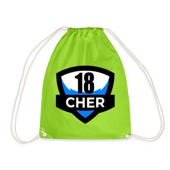 18 Teuer - Turnbeutel - Neongrün - Vorne