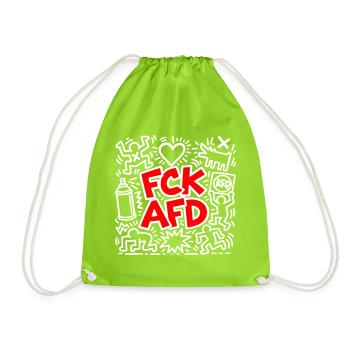 FCK AFD - Turnbeutel - Neongrün - Vorne