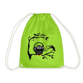 Listen to music - Drawstring Bag - neon green - Front
