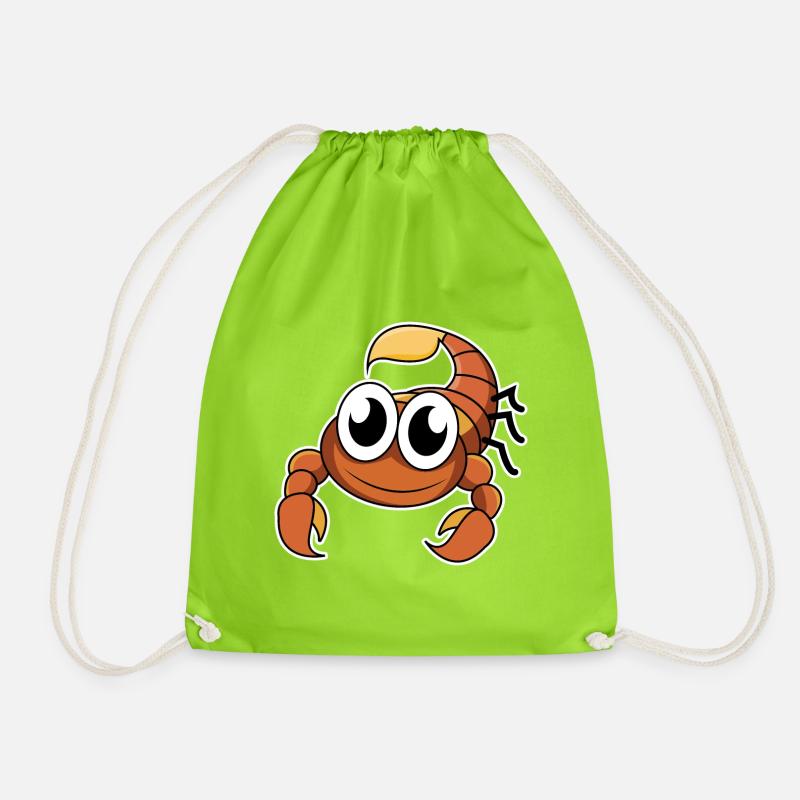 Lustiger Skorpion - Turnbeutel - Neongrün