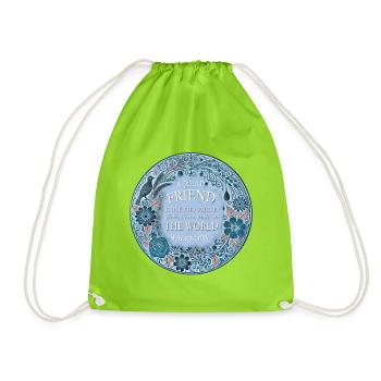 UN VÉRITABLE AMI EST CELUI QUI ENTRE QUAND LE RESTE DE LA - Sac de sport léger - vert néon - Devant