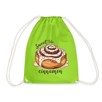 Doux comme la cannelle Citation mignonne pour les amateurs de nourriture - Sac de sport léger - vert néon - Devant