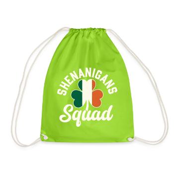 Shenanigans Squad Shamrock - Turnbeutel - Neongrün - Vorne