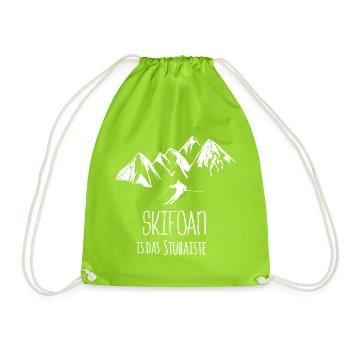 Skifahren Stubai - Turnbeutel - Neongrün - Vorne