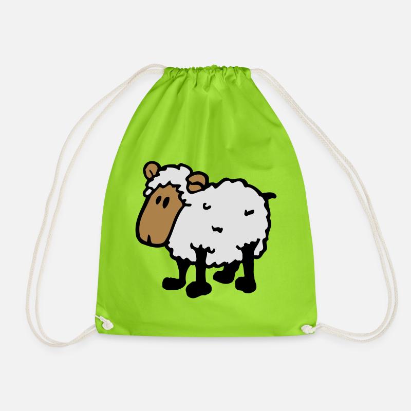 cooles comic schaf funny sheep - Turnbeutel - Neongrün