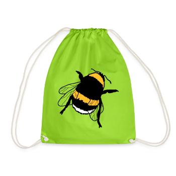 bumblebee - Drawstring Bag - neon green - Front