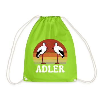 ADLER VIntage Retro - Turnbeutel - Neongrün - Vorne