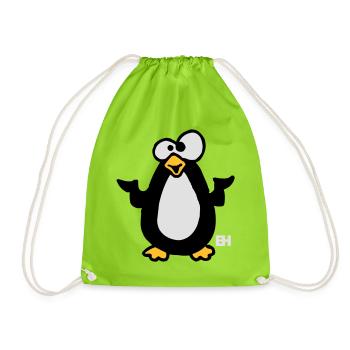 Pinguin - Turnbeutel - Neongrün - Vorne