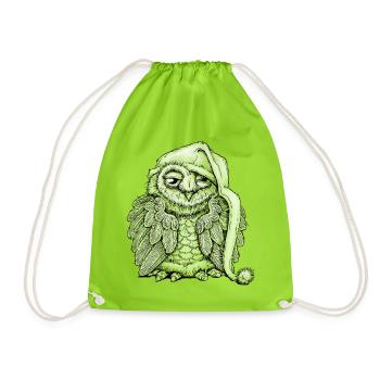 sleepy owl - Sac de sport léger - vert néon - Devant