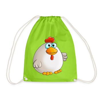 Douce poule - Sac de sport léger - vert néon - Devant