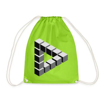 Impossible figure Escher Géométrie Fantaisie - Sac de sport léger - vert néon - Devant