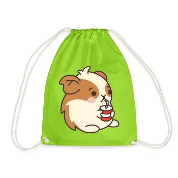 Hamster - Drawstring Bag - neon green - Front