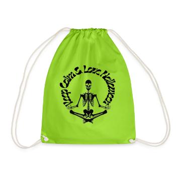 keep calm & Love Halloween - Sac de sport léger - vert néon - Devant