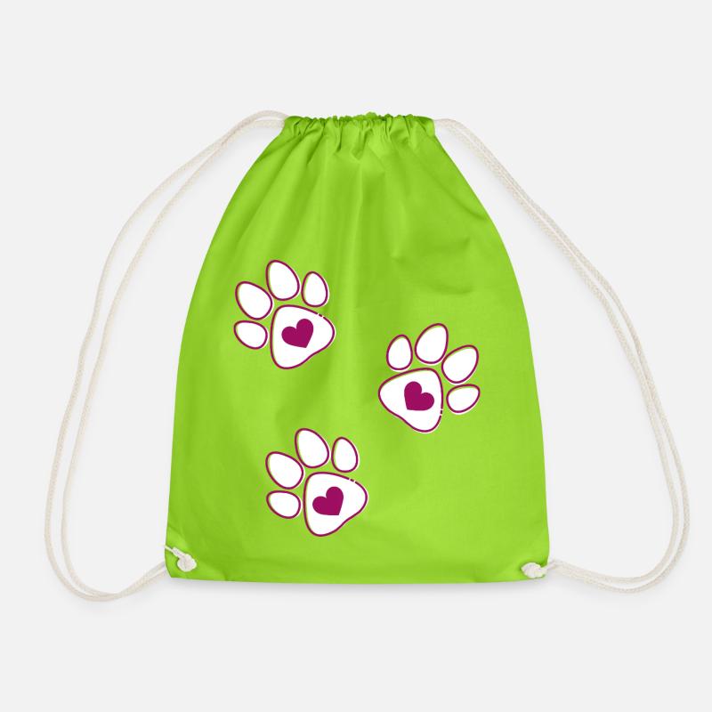 Stylized heart legs - Drawstring Bag - neon green