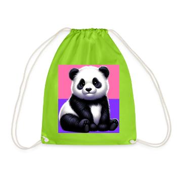 Panda - Turnbeutel - Neongrün - Vorne