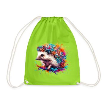 Igel - Turnbeutel - Neongrün - Vorne