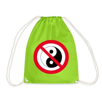 Interdit Yin Yang: symbole antiéquilibre - Sac de sport léger - vert néon - Devant