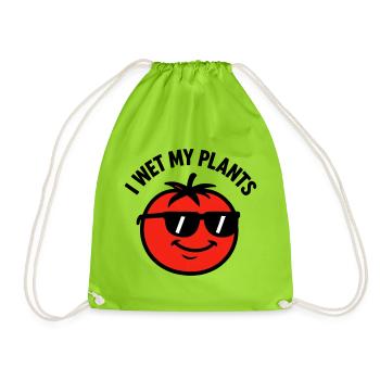 Je Mouille Mes Plantes Tomate Jardinage - Sac de sport léger - vert néon - Devant