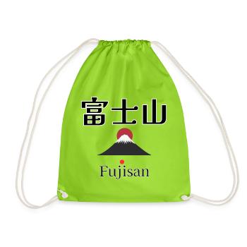 Fujisan – Japanischer Berg Fuji | Torii Apparel - Turnbeutel - Neongrün - Vorne