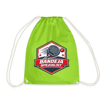 Tennis Logo Bandeja Spezialist - Turnbeutel - Neongrün - Vorne