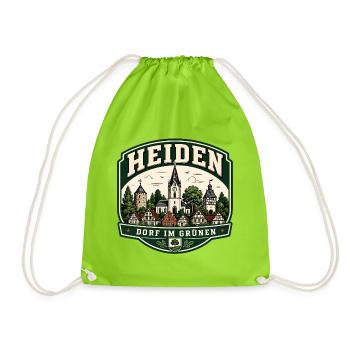 Heiden – Dorf im Grünen - Turnbeutel - Neongrün - Vorne