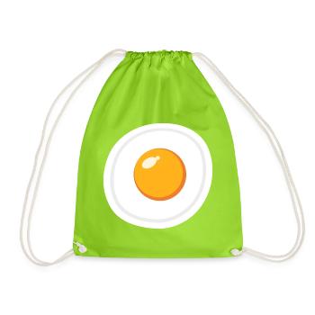 Eikostüm Halloween lustiges Frühstückskostüm - Turnbeutel - Neongrün - Vorne