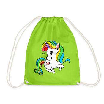 Licornes Licorne - Sac de sport léger - vert néon - Devant