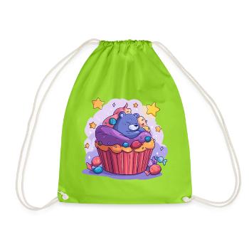 Rêve de cupcakes Sweet Bear - Sac de sport léger - vert néon - Devant