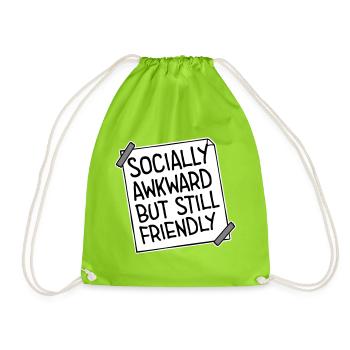 Diction socialement maladroite mais quand même amicale - Sac de sport léger - vert néon - Devant