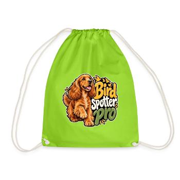 Englischer Cocker Spaniel - Turnbeutel - Neongrün - Vorne
