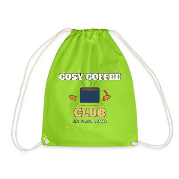 Cosy Coffee Club Logo Tee - Turnbeutel - Neongrün - Vorne