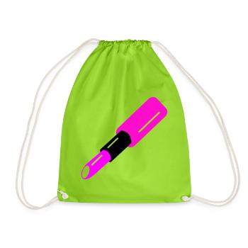 Lippenstift Design - Turnbeutel - Neongrün - Vorne