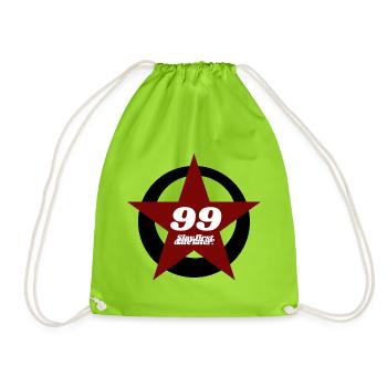 Star with 99 - Drawstring Bag - neon green - Front