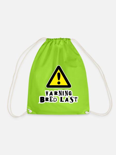 Wide Load Warning - Drawstring Bag - neon green