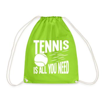 Tennis is all you need - Drawstring Bag - neon green - Front