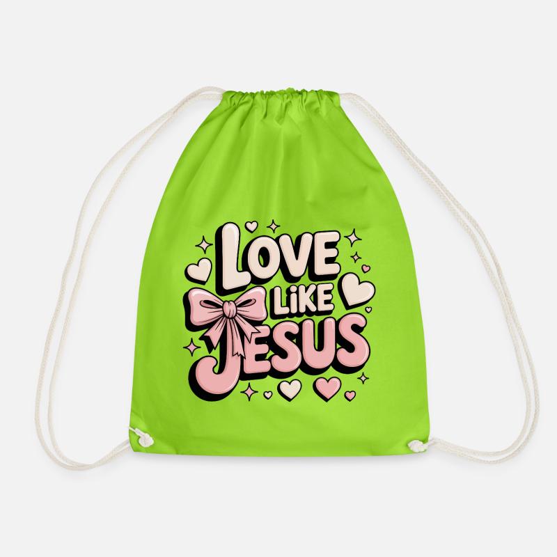 Love Like Jesus - Turnbeutel - Neongrün