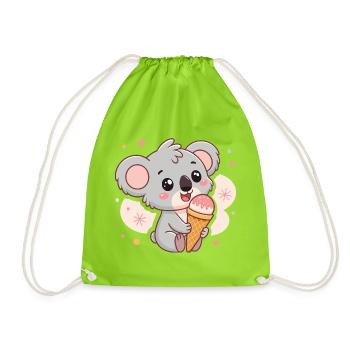 Eiskalte Koala-Kawaii-Sommer - Turnbeutel - Neongrün - Vorne